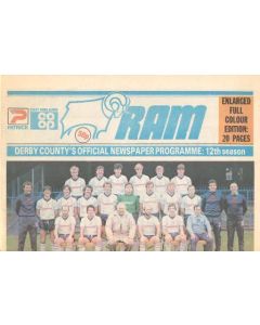Derby County vChelsea official programme 29/01/1983 Ram newspaper