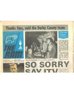 Derby County vChelsea Ram official newspaper of Derby County official programme 04/10/1972