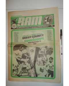 Derby County v Finnharps official Ram newspaper-like programme 15/09/1976 UEFA Cup