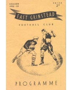 East Grinstead v Chelsea 'A' official programme 22/04/1953 the Richards Charity Cup Final