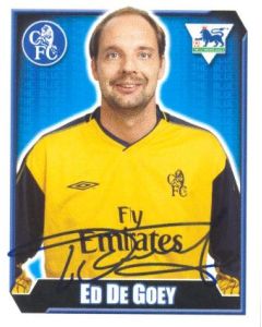 Ed De Goey Premier League 2003 Sticker with Printed Signature