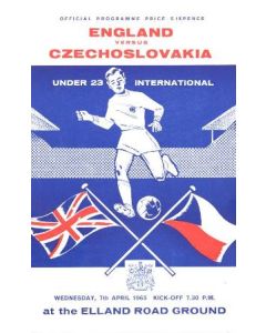 1965 England v Czechoslovakia official programme 07/04/1965