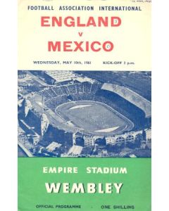 1961 England v Mexico official programme 10/05/1961