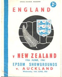 1961 England v New Zealand Aucland official programme 10/06/1961