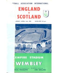 1955 England v Scotland official programme 02/04/1955