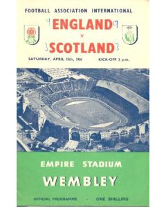 1961 England v Scotland official programme 15/04/1961