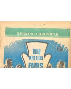 Evening Chronicle newspaper 1969 Intercities Fairs Cup Triumph Souvenir Edition
