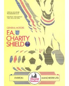 1985 Charity Shield official programme Everton v Manchester United