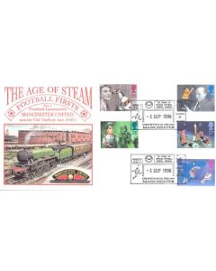 Football Locomotive Manchester United outside Old Trafford late 1930's First Day Cover of 03/09/1996