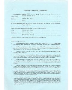 Football League Player Contract between Raymond Guy Woods and Wigan Athletic of 23/03/1989