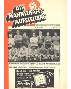 1965 Germany v England official programme 12/05/1965