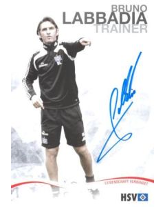 Hamburg Bruno Labbadia - Trainer originally signed card of Season 2009-2010