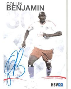Hamburg Collin Benjamin originally signed card of Season 2009-2010