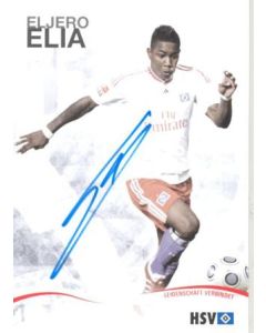 Hamburg Eljero Elia originally signed card of Season 2009-2010