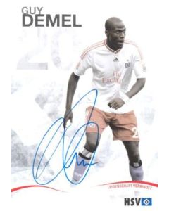 Hamburg Guy Demel originally signed card of Season 2009-2010