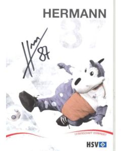 Hamburg Hermann mascot signed card of Season 2009-2010