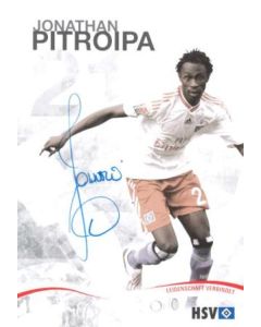 Hamburg Jonathan Pitroipa originally signed card of Season 2009-2010