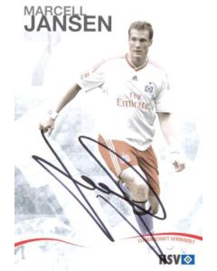Hamburg Marcell Jansen originally signed card of Season 2009-2010