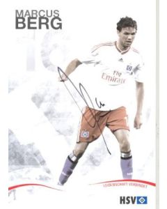 Hamburg Marcus Berg originally signed card of Season 2009-2010