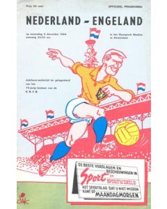 1964 Holland v England official programme 09/12/1964