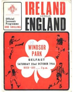 1966 Ireland v England official programme 22/10/1966