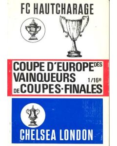 1971 Jeunesse Hautcharage v Chelsea Cup winners cup football programme