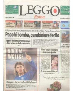 Lazio v Chelsea Leggo Italian Newspaper of 05/11/2003 the day after the match