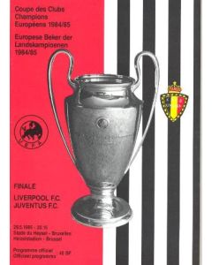 1985 European Cup Final Liverpool v Juventus official programme 