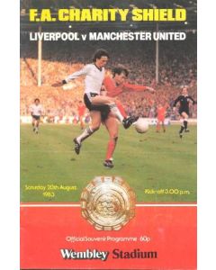 1983 Charity Shield Official Programme Liverpool v Manchester United 20/08/1983