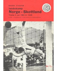 1963 Norway v Scotland official programme 04/06/1963