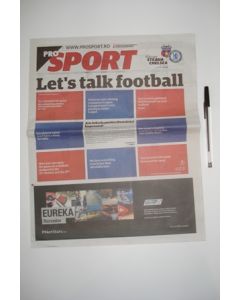 Pro Sport Rumanian newspaper/programme, covering Steaua Bucharest v Chelsea 07/03/2013 UEFA Europa League