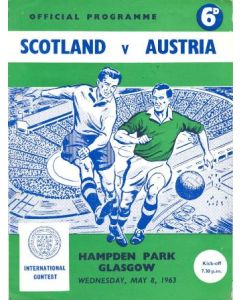 1963 Scotland v Austria official programme 08/05/1963