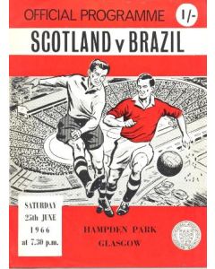 1966 Scotland v Brazil official programme 25/06/1966