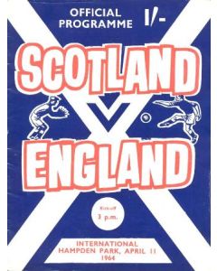1964 Scotland v England official programme 11/04/1964