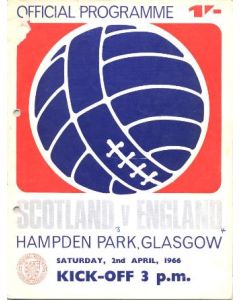 1966 Scotland v England official programme 02/04/1966