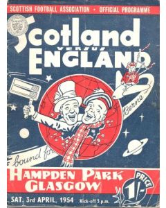 1954 Scotland v England official programme 03/04/1954