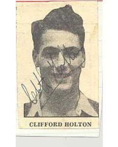 Signed Newspaper Cutting Photograph Clifford Holton