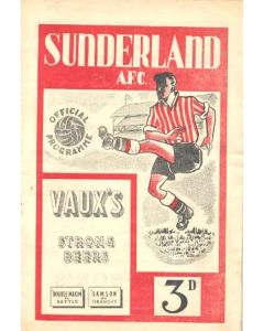Sunderland v Wolverhampton Wanderers official programme 24/02/1951