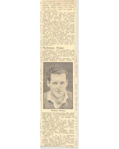 Newspaper Cutting - a short article about Tommy Briggs, titled Marksman Briggs