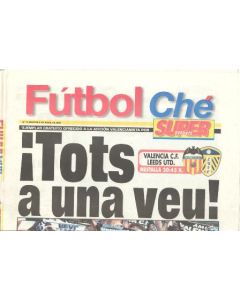 Futbol Che newspaper, covering the match Valencia v Leeds United 08/05/2001