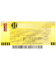 Veendam v Falkrik football ticket 2008