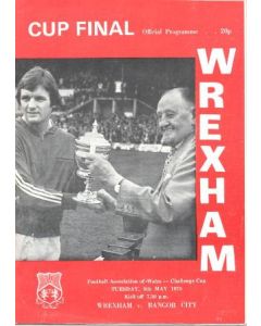 1978 Wrexham v Bangor football programme 09/05/1978 FA of Wales Cup Final